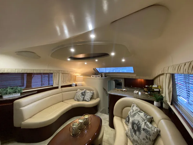 Slide: The Image of Luxurious interior of a 2006 Sea Ray 40 Motor Yacht with elegant seating and decor. - 14
