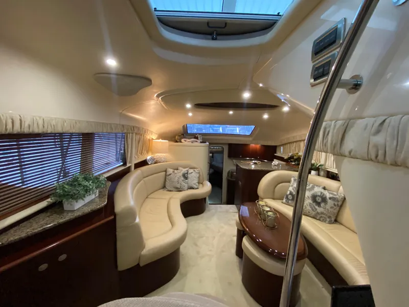 Slide: The Image of Luxurious interior of a 2006 Sea Ray 40 Motor Yacht with elegant seating and decor. - 15