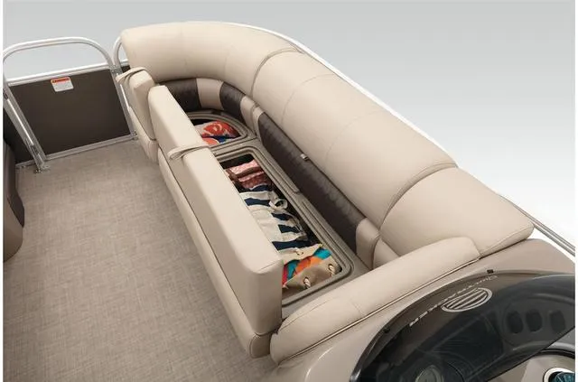 Slide: The Image of 2021 Sun Tracker Party Barge 20 DLX pontoon boat with under-seat storage. - 28