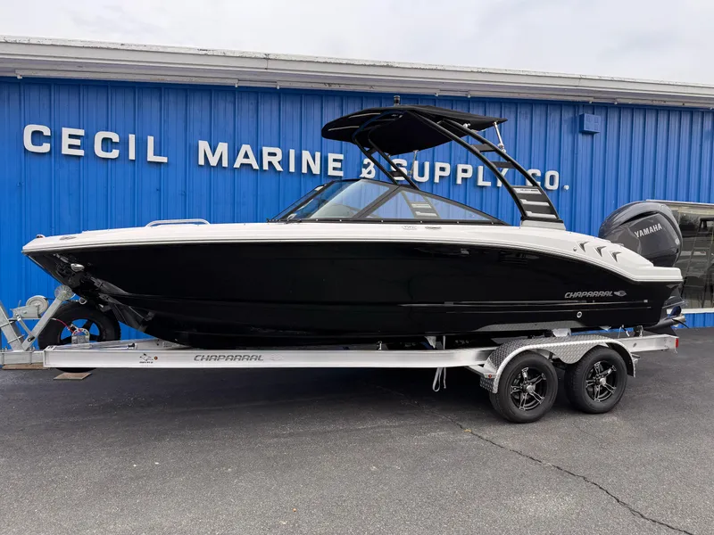 Slide: The Image of 2025 Chaparral 21 SSi OB boat on trailer at Cecil Marine & Supply Co. - 2