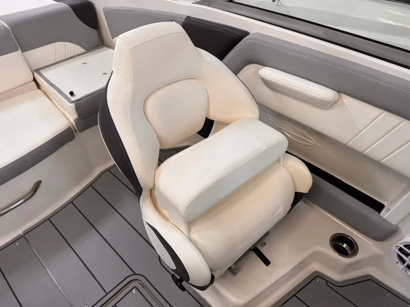Slide: The Image of 2025 Chaparral 21 SSi OB boat interior with luxurious seating and modern design. - 14