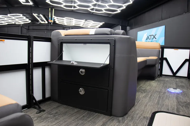 Slide: The Image of Luxurious interior of 2025 Viaggio Lago Z-S with modern seating and storage compartments. - 20