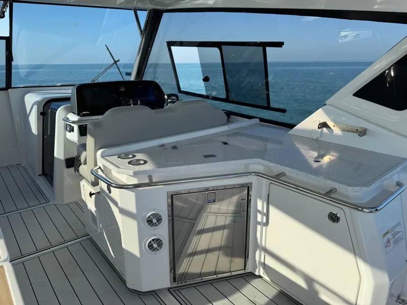 Slide: The Image of Aquila 36 Sport 2019 yacht interior with sleek design and ocean view. - 42