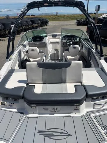 Slide: The Image of 2021 Chaparral 21 SSi boat with sleek interior and modern design. - 4