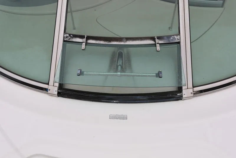 Slide: The Image of Close-up of 2003 Sea Ray 420 Sundancer windshield with wiper. - 45