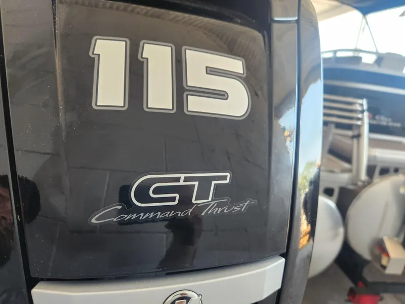 Slide: The Image of 2025 Sun Tracker Party Barge 20 DLX with 115 CT Command Thrust engine. - 3