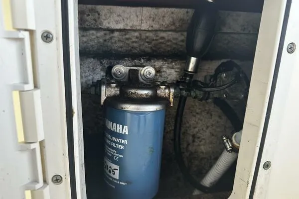 Slide: The Image of Fuel filter system in a 2004 World Cat 270 TE Tournament Edition boat. - 45