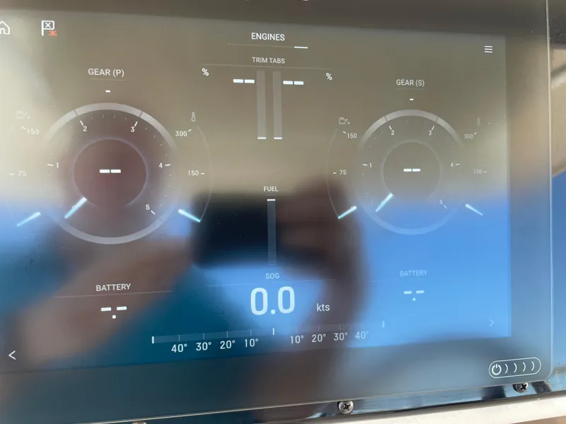 Slide: The Image of Digital dashboard display of a 2008 Grady-White Canyon 336 boat. - 28