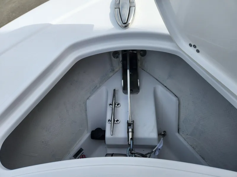 Slide: The Image of 2025 Sportsman Open 262 Center Console anchor compartment, showcasing sleek design and functionality. - 13