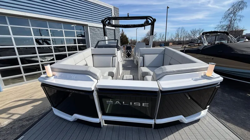 Slide: The Image of 2025 Balise Helix 24C boat interior with spacious seating and modern design. - 3