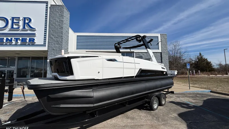 Slide: The Image of Balise Helix 24C boat on trailer at Big Thunder Marine, 2025 model. - 30
