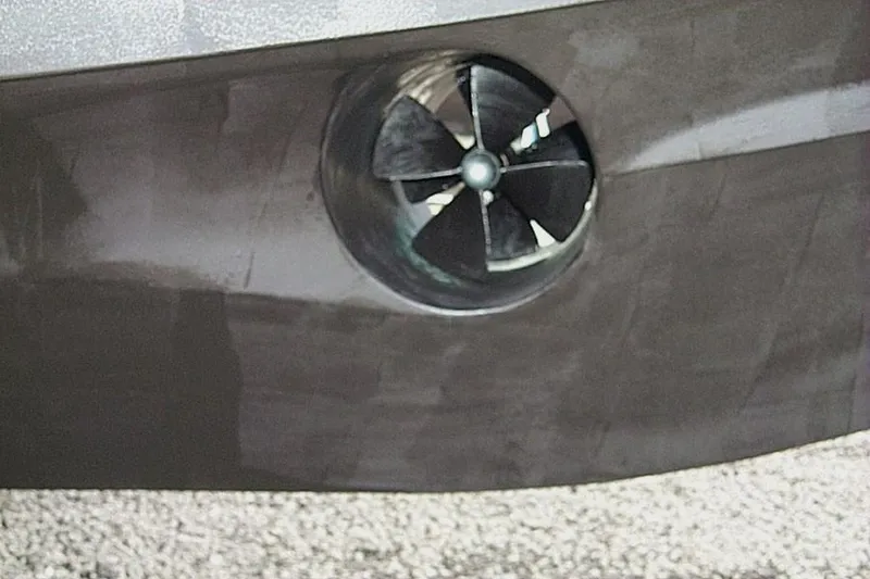 Slide: The Image of Bow thruster on 2004 Novatec Islander CPMY yacht hull. - 11