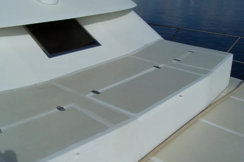 Slide: The Image of 2004 Novatec Islander CPMY yacht deck with storage compartments. - 4
