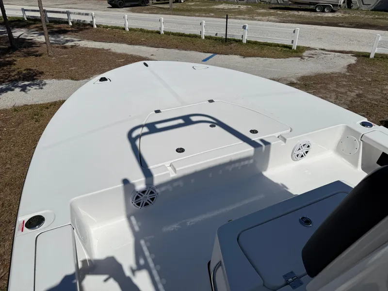 Slide: The Image of 2025 Tidewater 25 TPC Raptor boat deck, featuring spacious seating and modern design. - 5