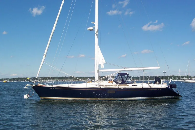 The Image of Sailboat on water, 1994 C&C 51 XL C/B, clear sky, calm sea. - 0