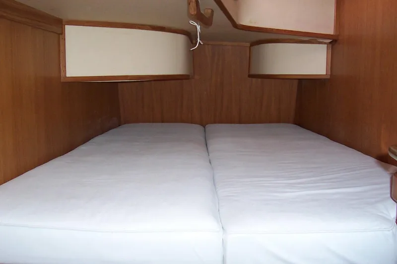 Slide: The Image of Interior cabin of 1994 C&C 51 XL C/B sailboat with twin beds. - 25