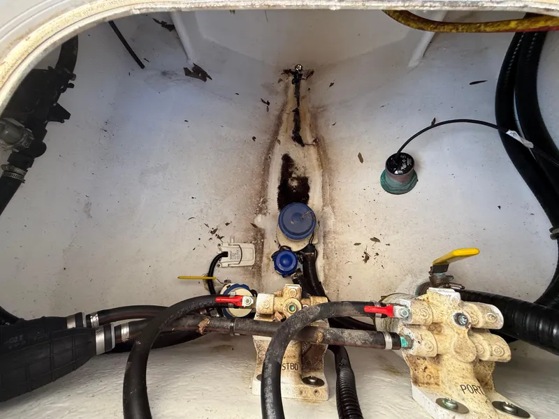 Slide: The Image of Bilge area of 2020 Cape Horn 27 XS boat with visible wiring and components. - 24