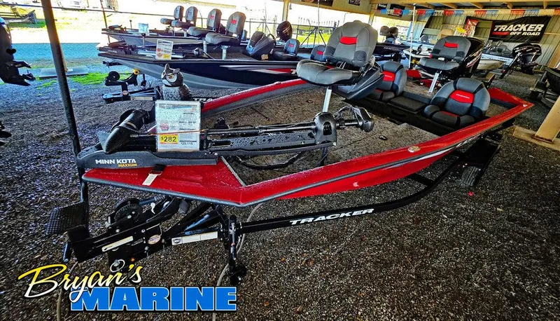 The Image of 2025 Tracker Pro Team 175 TXW® boat displayed at Bryan's Marine showroom. - 1