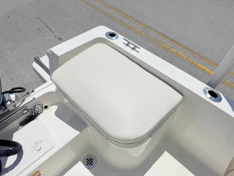 Slide: The Image of 2016 Key West 1720 Center Console boat seat and deck detail. - 20