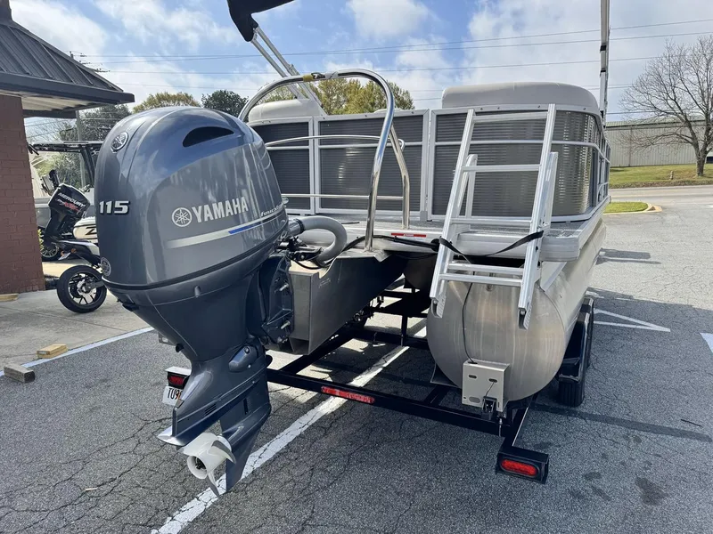 Slide: The Image of 2021 Godfrey Sweetwater 2286 SBX pontoon boat with Yamaha 115 outboard motor. - 6