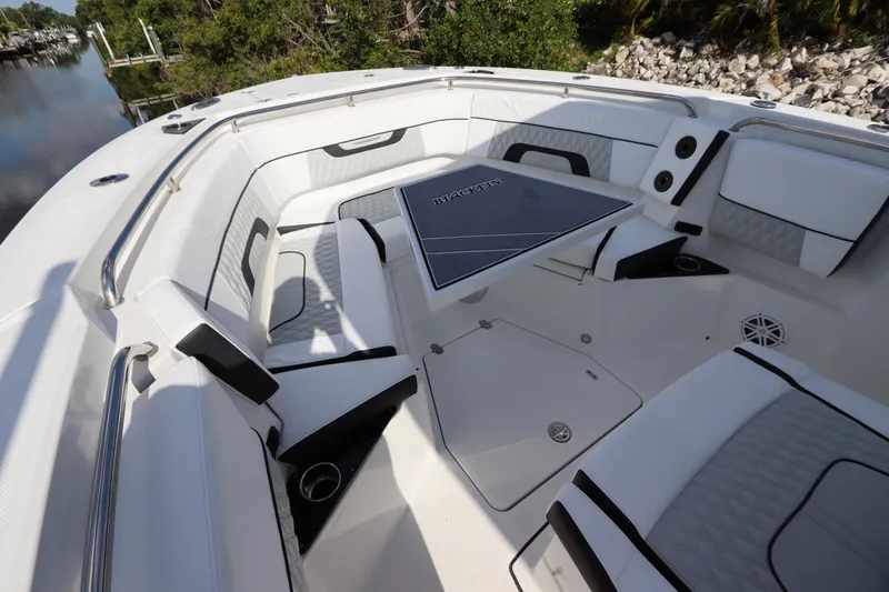 Slide: The Image of 2023 Blackfin 272 CC boat interior with spacious seating and modern design. - 32