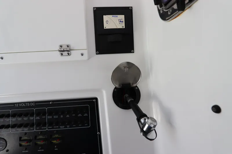 Slide: The Image of Control panel and equipment on a 2023 Blackfin 272 CC boat. - 39