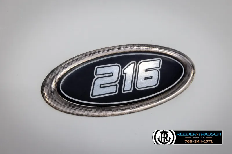 Slide: The Image of Crownline 216 LS 2005 model emblem with Reeder-Trausch Marine logo. - 48