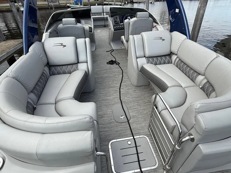 Slide: The Image of Luxurious interior of 2020 Bennington R 25 RFBWA Fastback pontoon boat. - 10