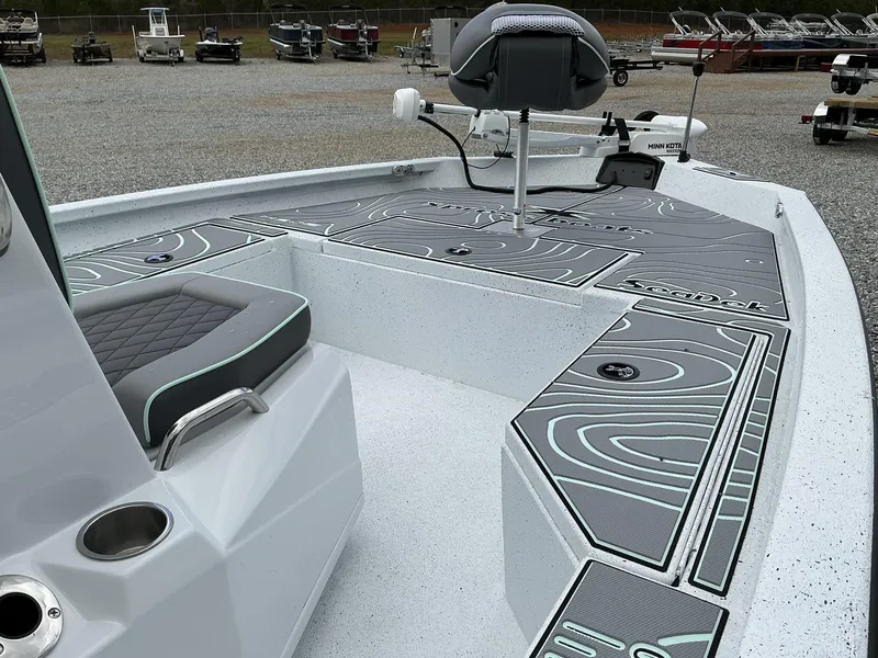 Slide: The Image of 2025 Xpress Hyper-Lift Series H20B boat with new console and SeaDek flooring. - 6