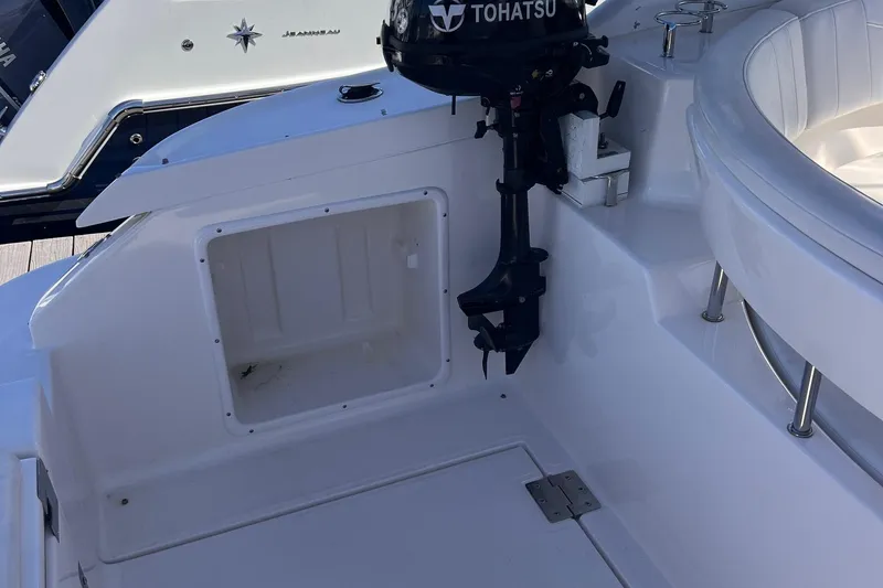 Slide: The Image of 2006 Regal 3360 Window Express boat interior with Tohatsu motor. - 28