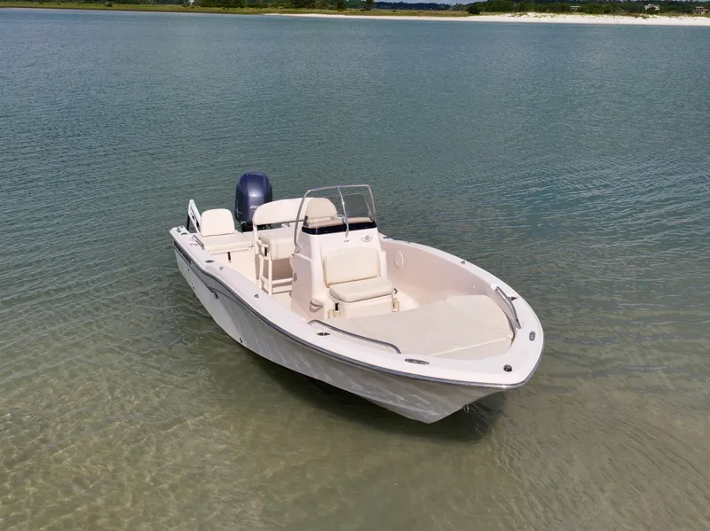 Slide: The Image of 2016 Grady-White 191 Coastal Explorer boat on calm water. - 4