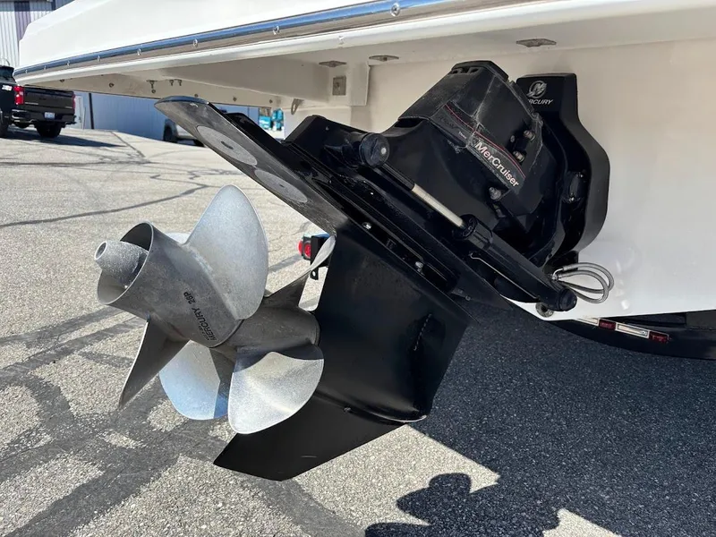 Slide: The Image of Propeller and outdrive of a 2013 Regal 2300 Bowrider boat. - 5