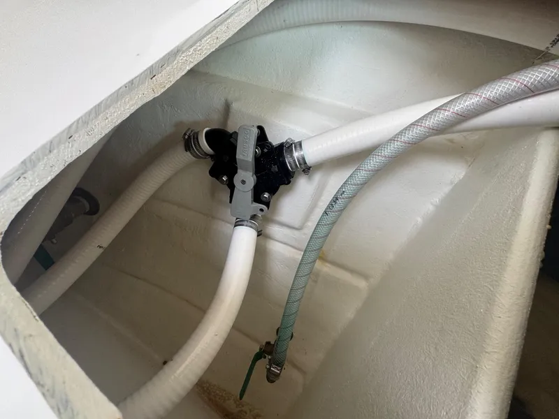 Slide: The Image of Boat plumbing system in 2017 Steiger Craft 255 DV Chesapeake model. - 48