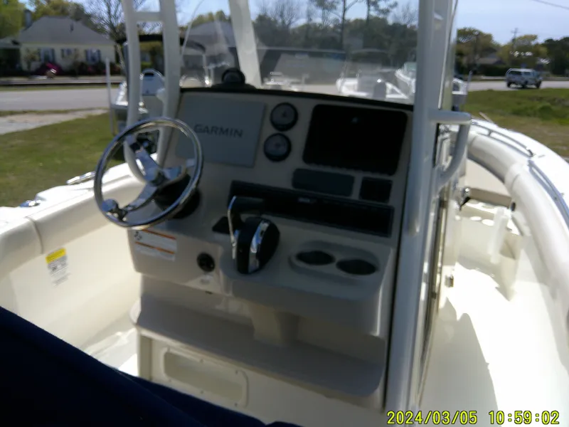 Slide: The Image of Boston Whaler Outrage 230 boat console with Garmin system, 2021 model. - 36