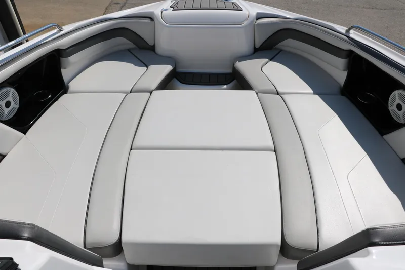 Slide: The Image of 2018 Yamaha Boats AR240 HO interior with spacious seating and modern design. - 18