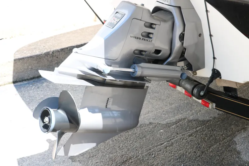 Slide: The Image of 2001 Crownline 225 BR boat with Volvo Penta outdrive, close-up view. - 33