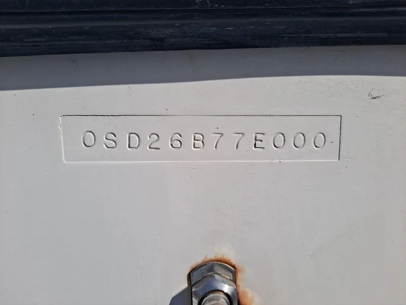 Slide: The Image of Hull identification number on 2000 Osprey 26 Fisherman boat. - 8