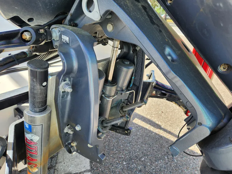 Slide: The Image of Close-up of 2018 Pathfinder 2500 Hybrid boat engine components. - 22