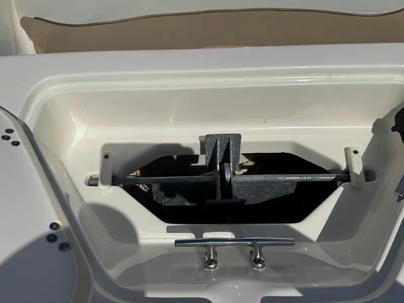 Slide: The Image of Anchor storage compartment on a 2019 Key West 189 FS boat. - 27