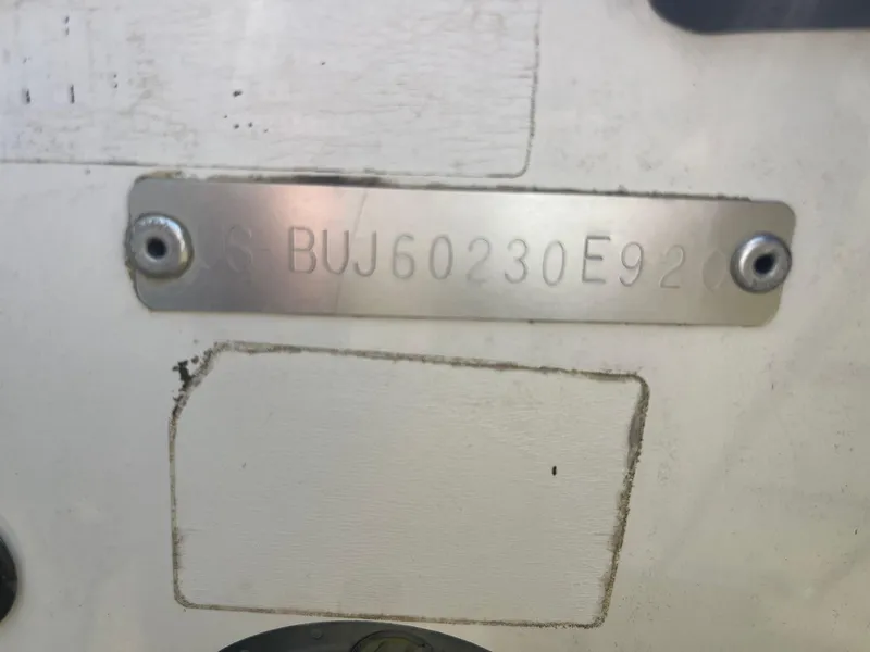 Slide: The Image of 2020 Tahoe 2150 CC boat identification plate with serial number. - 8