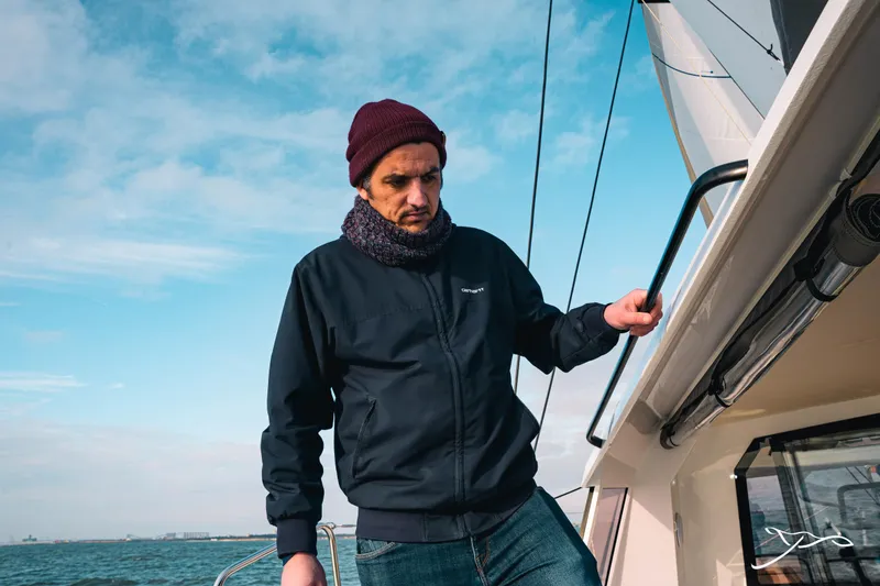 Slide: The Image of Man on Nautitech 40 Open yacht, 2025 model, sailing under clear skies. - 20