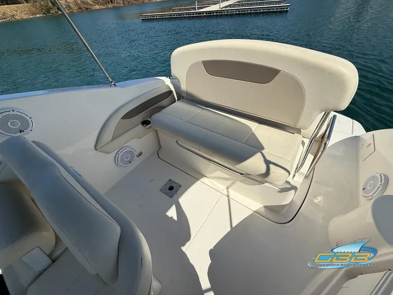 Slide: The Image of 2008 Chaparral Signature 250 boat interior with seating and water view. - 16