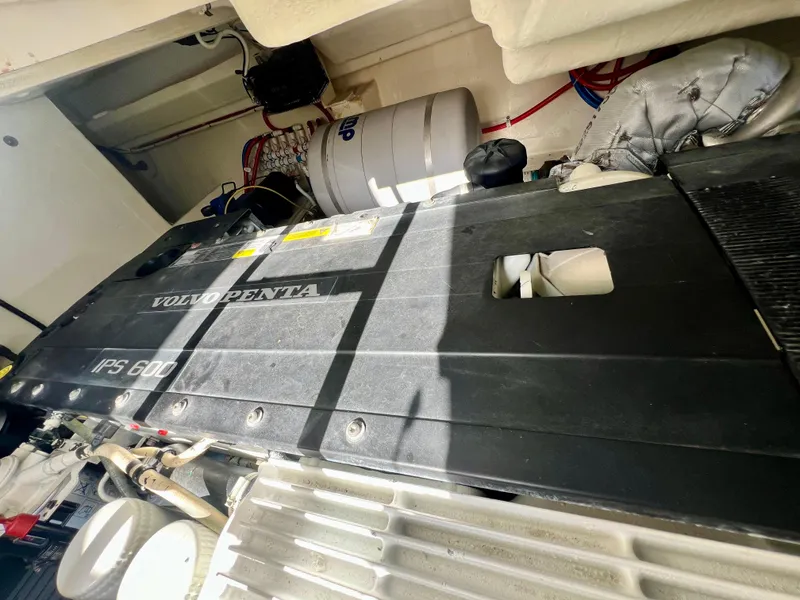 Slide: The Image of Engine compartment of 2016 Tiara Yachts Q44 with Volvo Penta IPS 600 engine. - 44