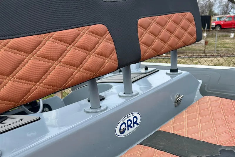 Slide: The Image of Highfield Sport 460 boat seat with diamond-stitched upholstery, 2021 model. - 14