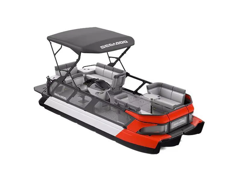 The Image of 2025 Sea-Doo SWITCH CRUISE 21' 170HP pontoon boat with canopy and seating. - 1