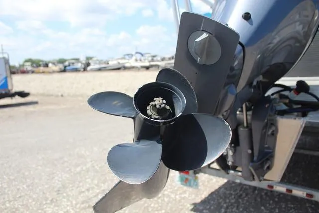 Slide: The Image of Propeller of 2018 Apex Marine 820 VX Cruise boat, close-up view. - 13