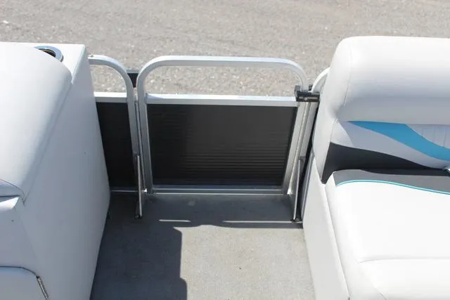 Slide: The Image of 2018 Apex Marine 820 VX Cruise interior seating and gate detail. - 16