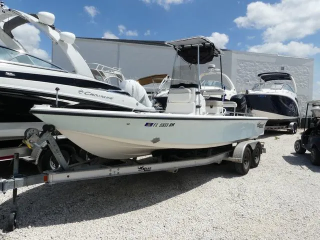 Slide: The Image of 2017 Mako 21 LTS CC boat silhouette with 'Photos Coming Soon' text, Boater's World Marine Centers. - 1