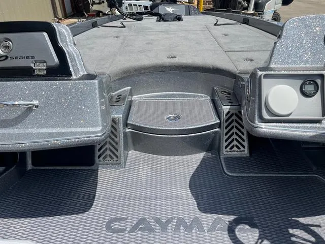 Slide: The Image of 2025 Caymas CX21 Pro boat deck with sleek design and modern features. - 17