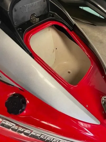 Slide: The Image of 2005 Yamaha WaveRunner FX Cruiser HO, red storage compartment detail. - 8